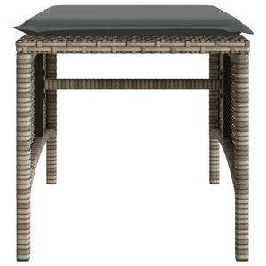 vidaXL Divano Giardino 2 Posti con Tavolo e Sgabelli Grigio Polyrattan