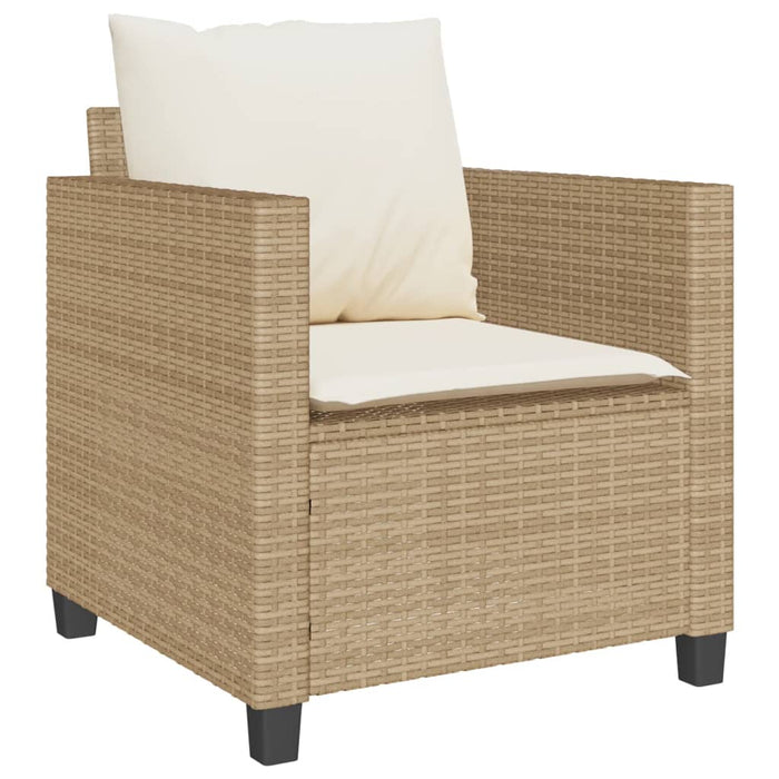 Set da Bistrò 3 pz con Cuscini Beige in Polyrattan 4003900