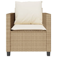 vidaXL Set da Bistrò 3 pz con Cuscini Beige in Polyrattan