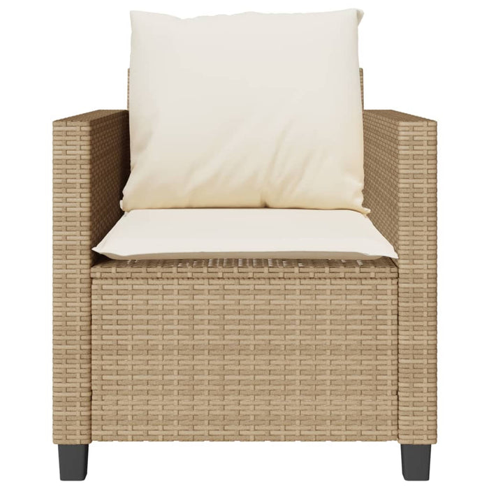 Set da Bistrò 3 pz con Cuscini Beige in Polyrattan 4003900
