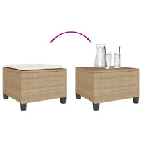 Set da Bistrò 3 pz con Cuscini Beige in Polyrattan 4003900