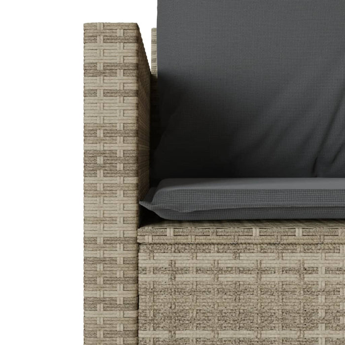 vidaXL Set da Bistrò 3 pz con Cuscini Grigio Chiaro in Polyrattan