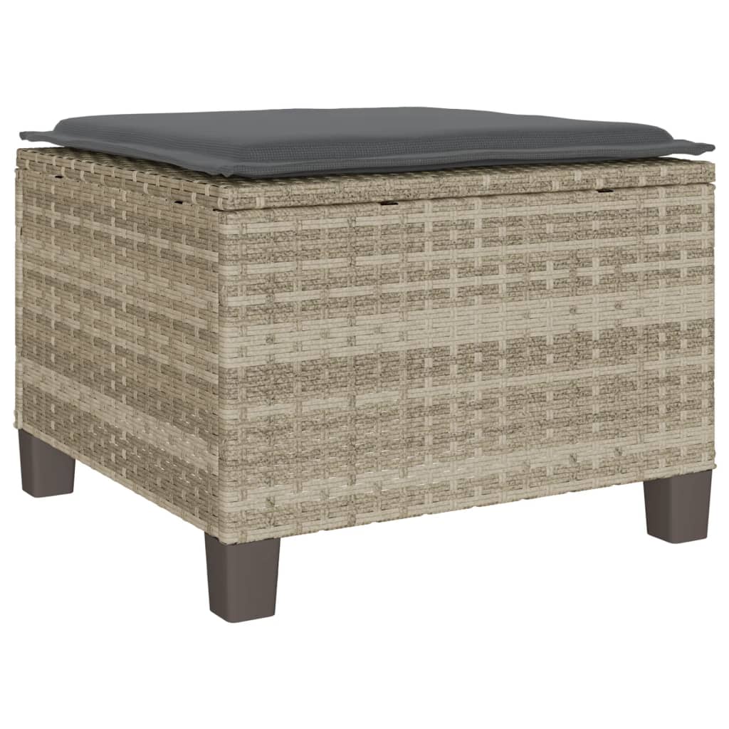 vidaXL Set da Bistrò 3 pz con Cuscini Grigio Chiaro in Polyrattan