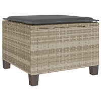 vidaXL Set da Bistrò 3 pz con Cuscini Grigio Chiaro in Polyrattan