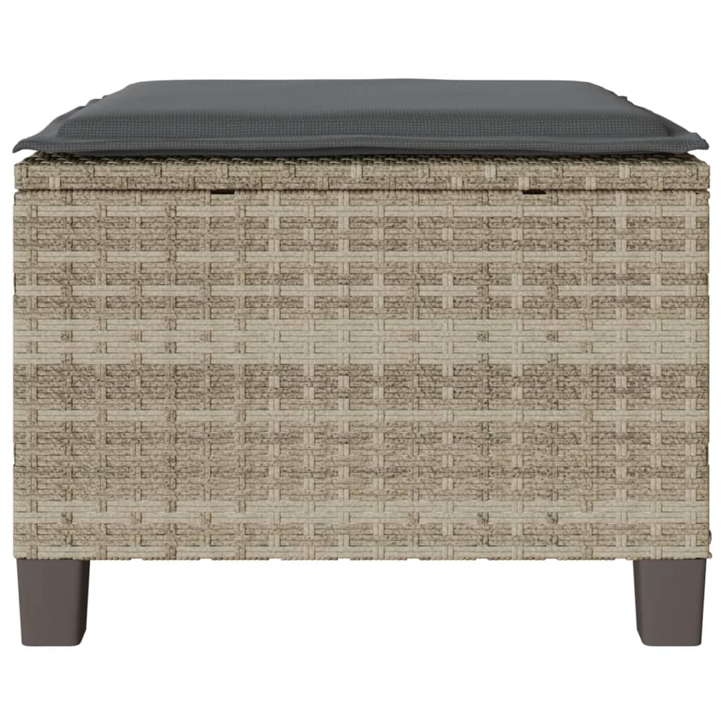 vidaXL Set da Bistrò 3 pz con Cuscini Grigio Chiaro in Polyrattan