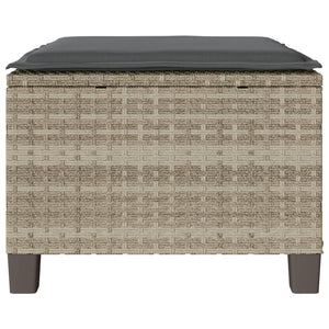 vidaXL Set da Bistrò 3 pz con Cuscini Grigio Chiaro in Polyrattan