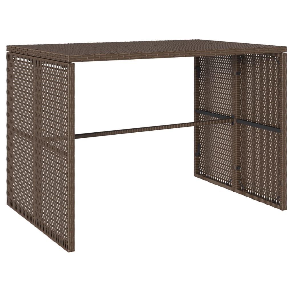 vidaXL Set da Pranzo da Giardino 3pz con Cuscini in Polyrattan Marrone