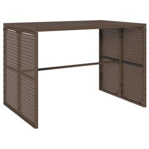 Set da Pranzo da Giardino 3pz con Cuscini in Polyrattan Marrone 4003903