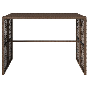 Set da Pranzo da Giardino 3pz con Cuscini in Polyrattan Marrone 4003903