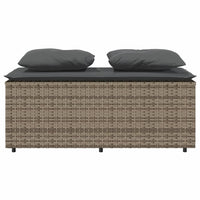 Set da Pranzo da Giardino 3 pz con Cuscini in Polyrattan Grigio 4003904