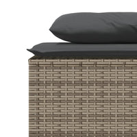 Set da Pranzo da Giardino 3 pz con Cuscini in Polyrattan Grigio 4003904