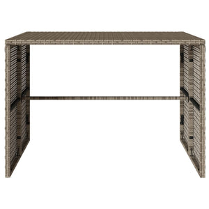 Set da Pranzo da Giardino 3 pz con Cuscini in Polyrattan Grigio 4003904