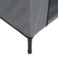 Cuccia per cani in tessuto oxford chiaro e acciaio grigio 02_0043534