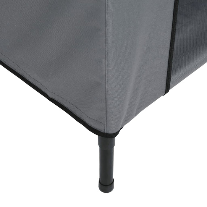 Cuccia per cani in tessuto oxford chiaro e acciaio grigio 02_0043533