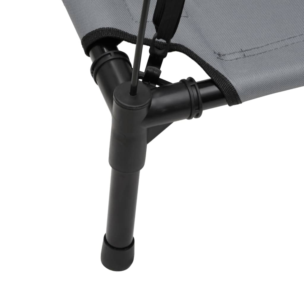 Comoda cuccia per cani cesto divano con baldacchino tessuto Oxford e acciaio antracite 02_0043063