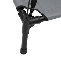 Lettino per Cani con Tetto Tessuto Oxford Antracite e Acciaio 172593