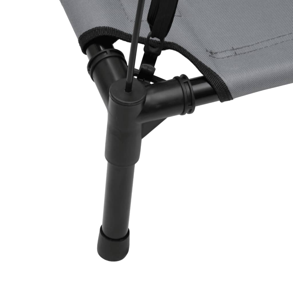 Comoda cuccia per cani cesto divano con baldacchino tessuto Oxford e acciaio antracite 02_0043060