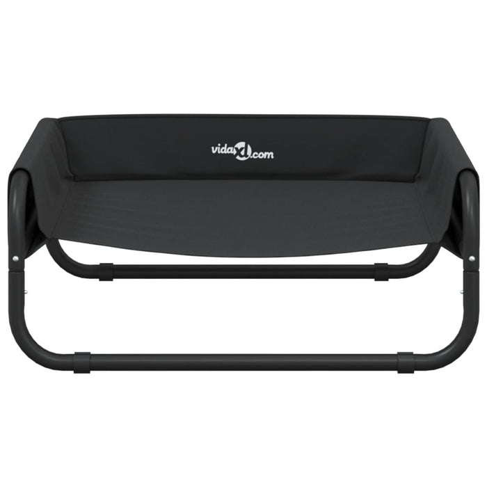 Cuccia rialzata per cani in tessuto Oxford e acciaio antracite 02_0043243