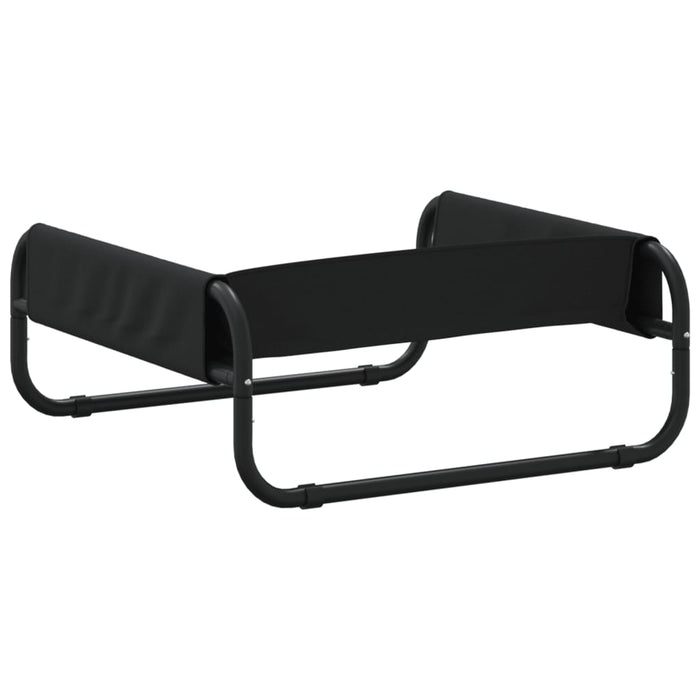 Cuccia per Cani Rialzata in Tela Oxford Antracite e Acciaio