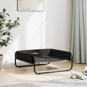 Cuccia per Cani Rialzata in Tela Oxford Antracite e Acciaio 172601