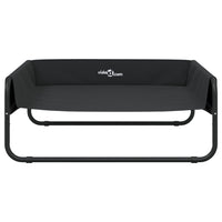 Cuccia per Cani Rialzata in Tela Oxford Antracite e Acciaio 172602