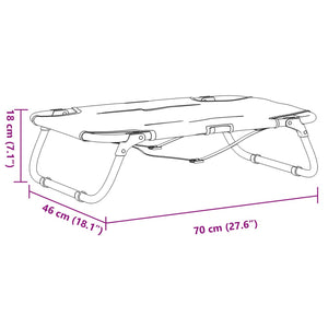 Lettino per Cani Pieghevole Tessuto Oxford Antracite e Acciaio