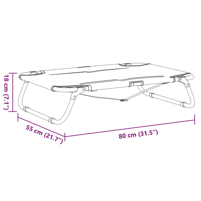 Lettino per Cani Pieghevole Tessuto Oxford Antracite e Acciaio