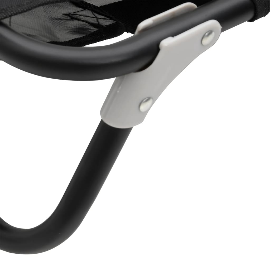 Lettino per Cani Pieghevole Tessuto Oxford Antracite e Acciaio 172605