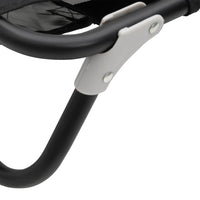 Lettino per Cani Pieghevole Tessuto Oxford Antracite e Acciaio 172605