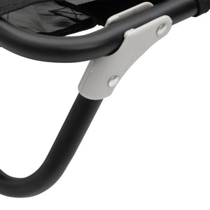 Lettino per Cani Pieghevole Tessuto Oxford Antracite e Acciaio 172605