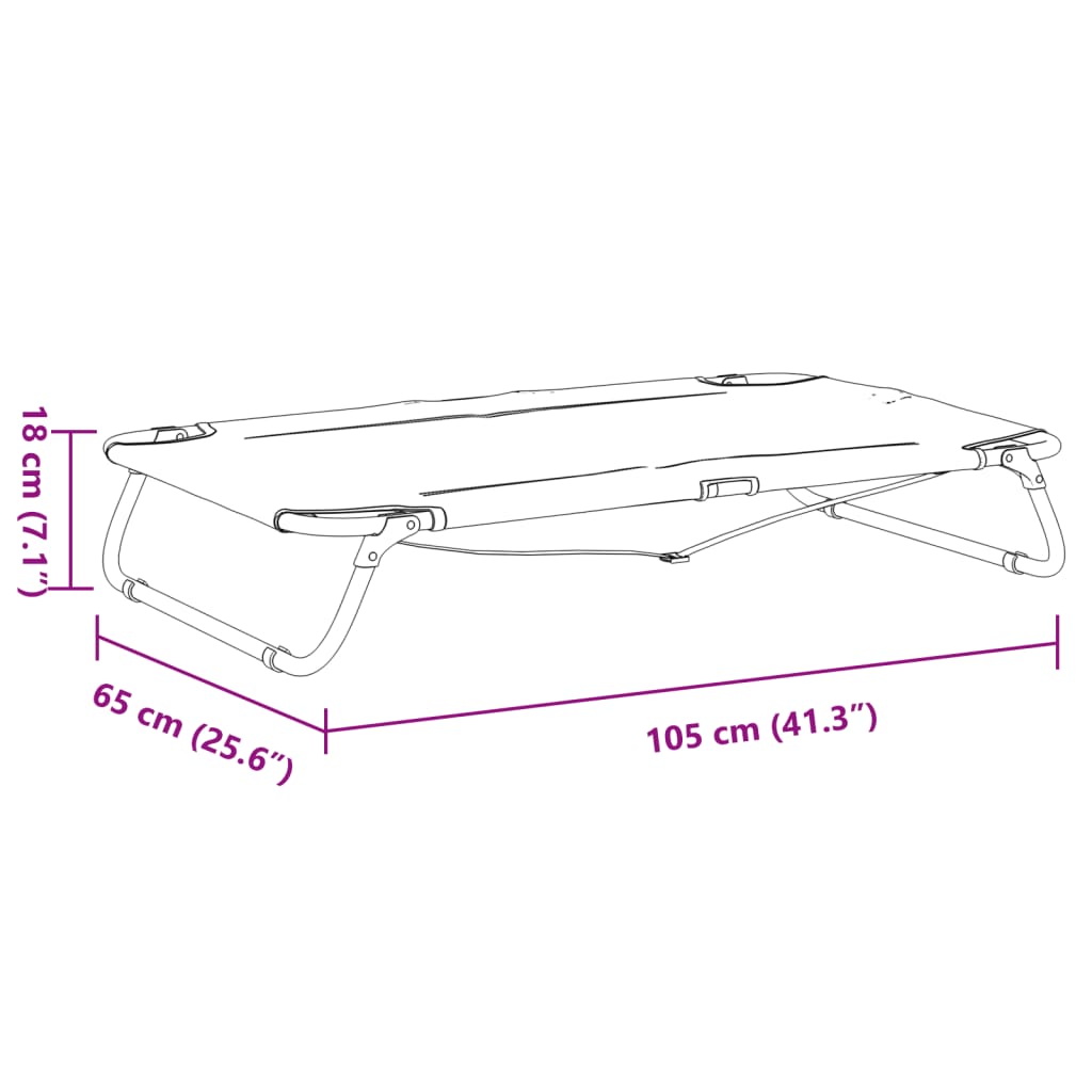 Lettino per Cani Pieghevole Tessuto Oxford Antracite e Acciaio 172605