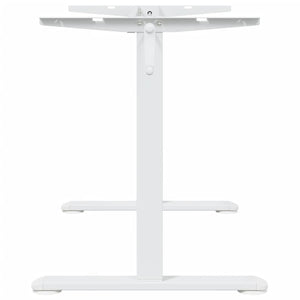 Struttura per ufficio tavolo postazione di lavoro mobile per computer studio IT in piedi (94-135) x 60 x (70-114) cm acciaio bianco 02_0023974