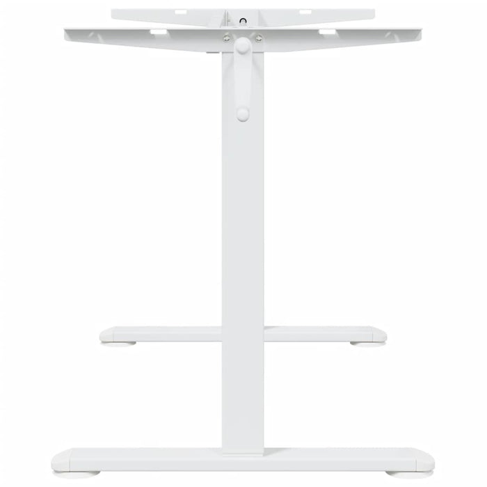 Struttura per ufficio tavolo postazione di lavoro mobile per computer studio IT in piedi (94-135) x 60 x (70-114) cm acciaio bianco 02_0023974