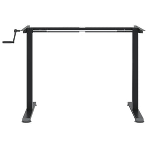Struttura per ufficio tavolo postazione di lavoro mobile per computer studio IT in piedi (94-135) x 60 x (70-114) cm acciaio nero 02_0023975