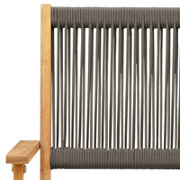 Sedie Giardino 2pz Grigie Legno Massello Acacia e Polipropilene