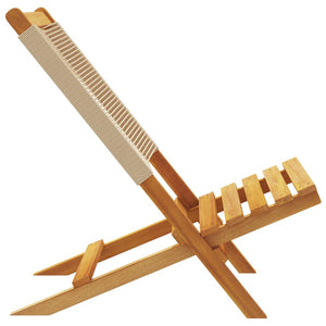 Sedie Giardino 2 pz Beige Legno Massello Acacia e Polipropilene 367689