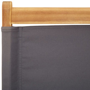 Sedie da Giardino 2pz Antracite Legno Massello Acacia e Tessuto