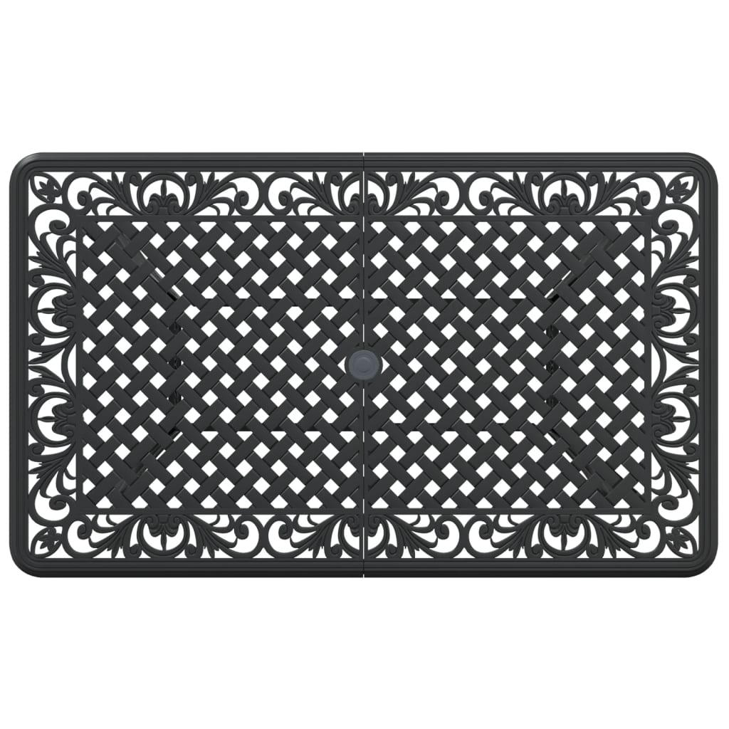 Tavolo da Giardino Nero 150x90x72 cm in Alluminio Pressofuso 4002804