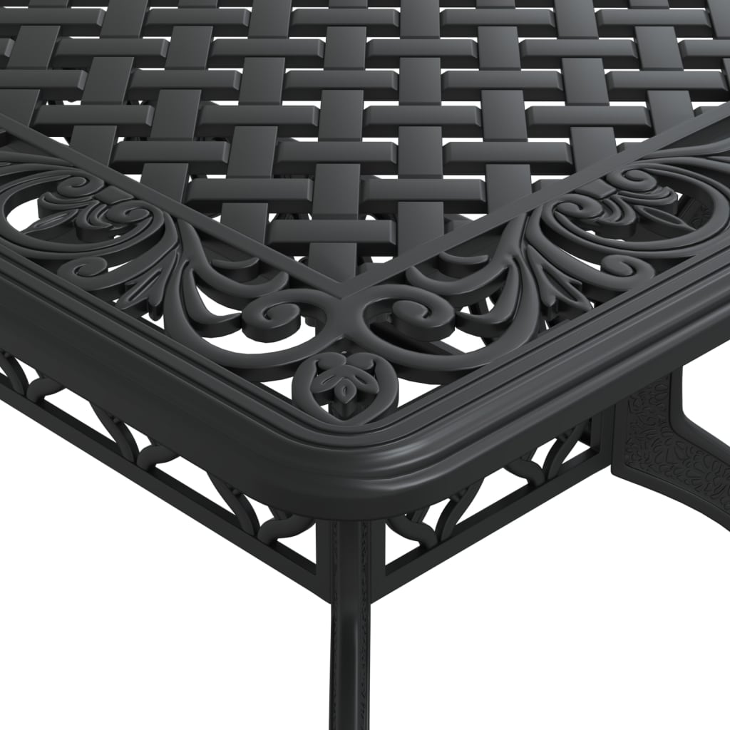 Tavolo da Giardino Nero 150x90x72 cm in Alluminio Pressofuso 4002804