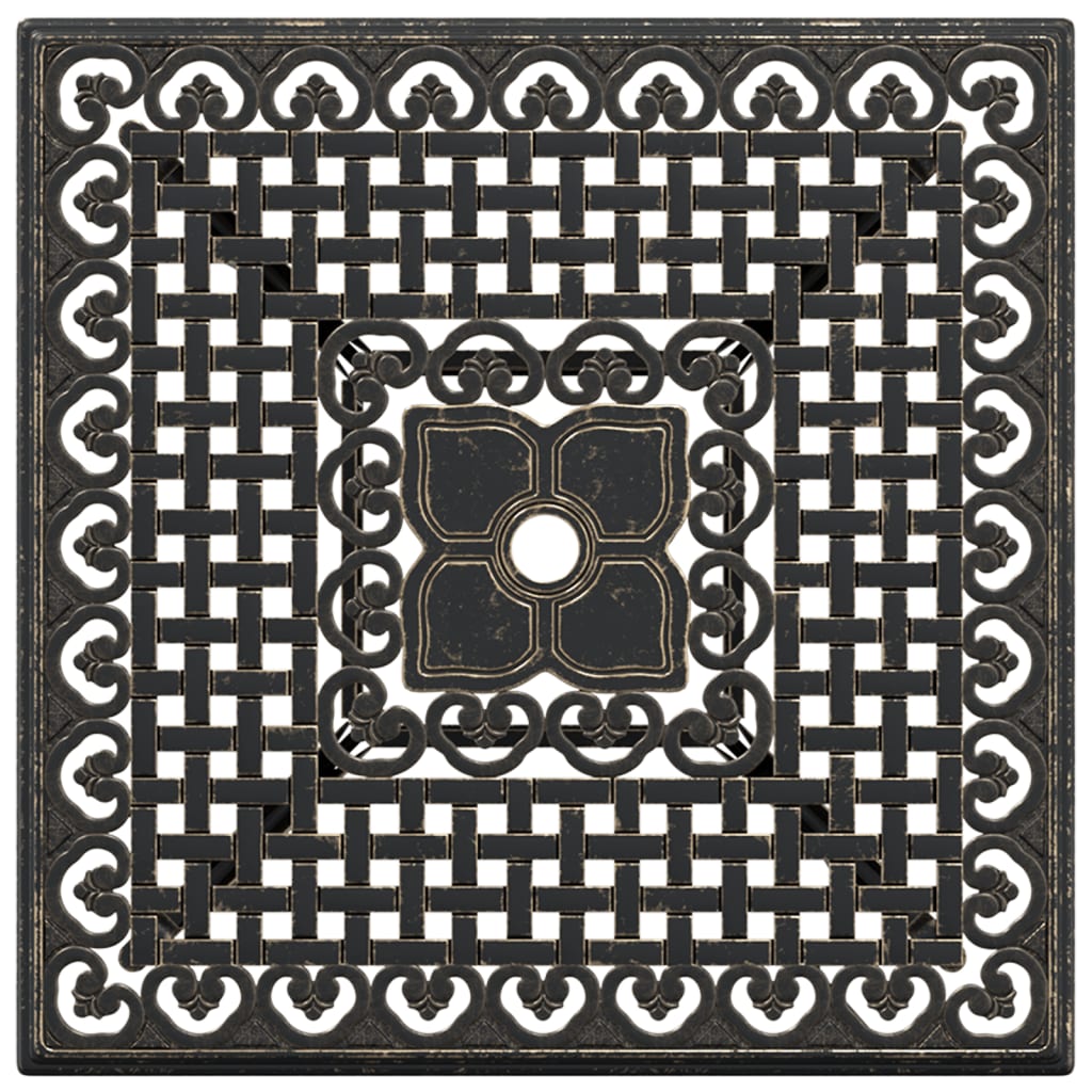 Tavolo da Giardino Bronzo 80x80x75 cm in Alluminio Pressofuso 4002811