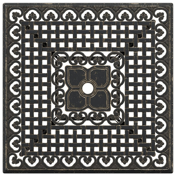 Tavolo da Giardino Bronzo 80x80x75 cm in Alluminio Pressofuso 4002811