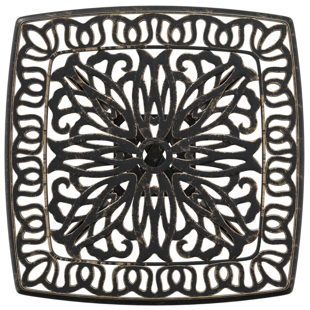 Tavolo da Giardino Bronzo 53x53x53 cm in Alluminio Pressofuso 4002815