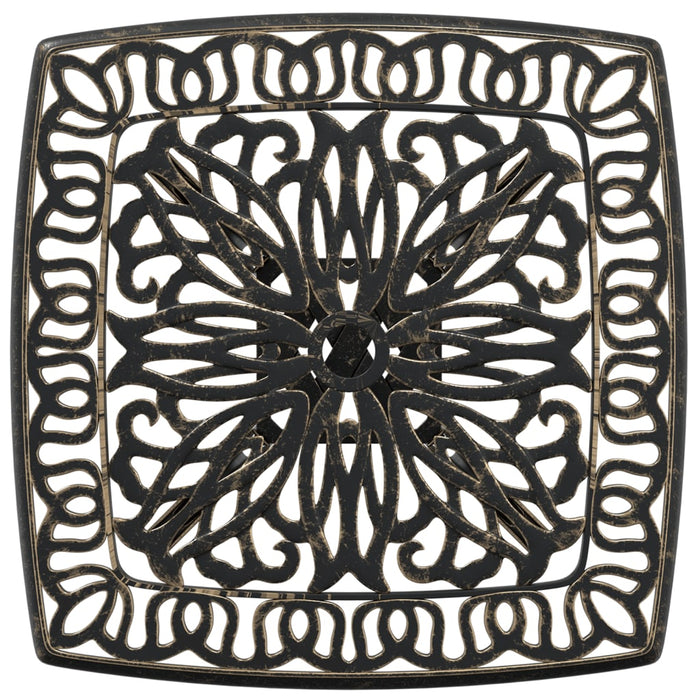 Tavolo da Giardino Bronzo 53x53x53 cm in Alluminio Pressofuso 4002815