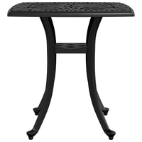 Tavolo da Giardino Nero 53x53x53 cm in Alluminio Pressofuso