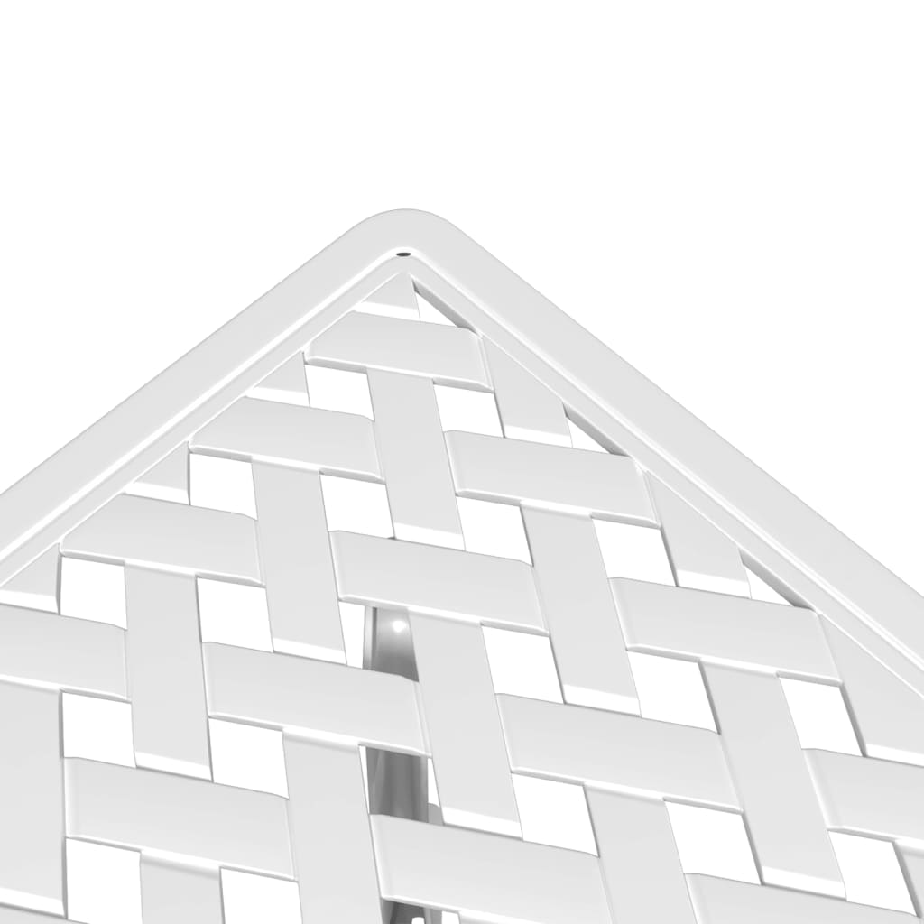 Tavolo da Giardino Bianco 53x53x53 cm in Alluminio Pressofuso