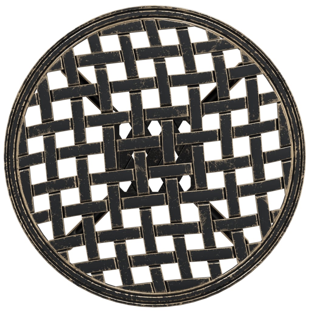 Tavolo da Giardino Bronzo Ø48x53 cm in Alluminio Pressofuso