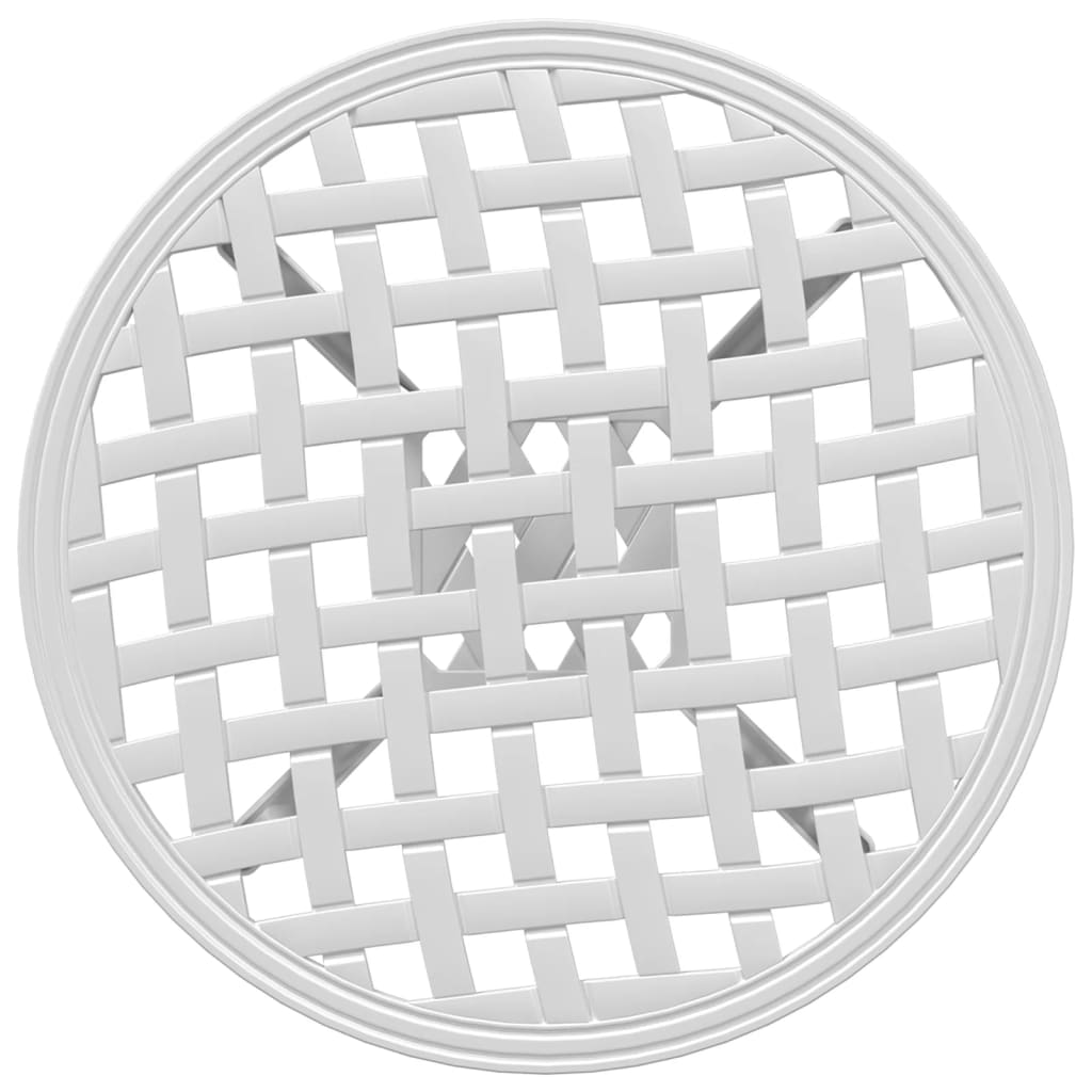 Tavolo da Giardino Bianco Ã˜48x53 cm in Alluminio Pressofuso