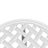 Tavolo da Giardino Bianco Ã˜48x53 cm in Alluminio Pressofuso