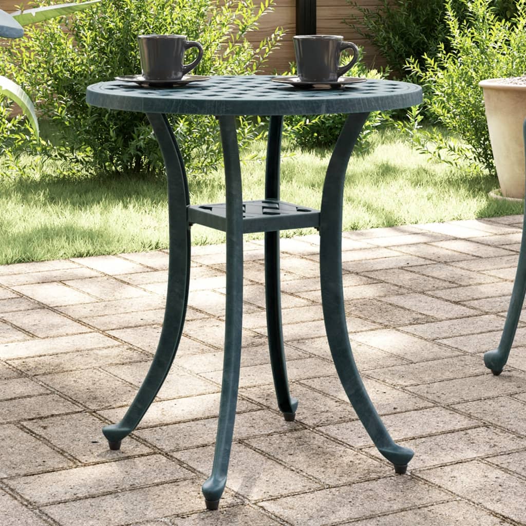 Tavolo da Giardino Verde Ø48x53 cm in Alluminio Pressofuso 4002826