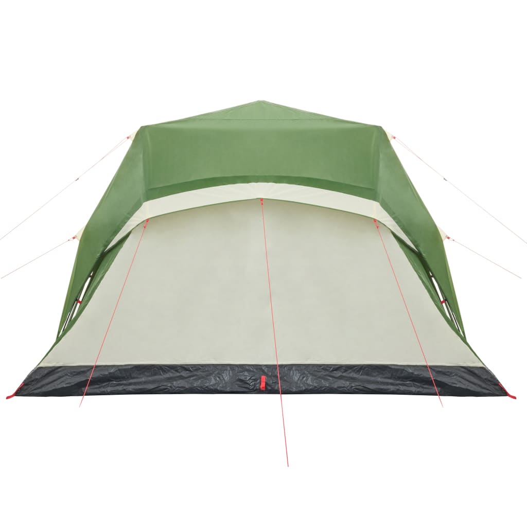 Tenda Familiare con Portico 9 Persone Verde a Rilascio Rapido 4004213